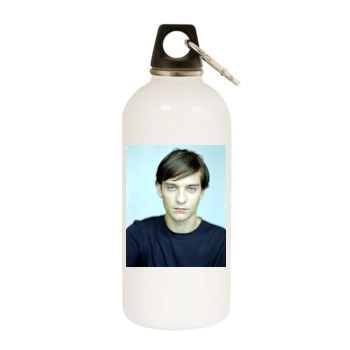 Tobey Maguire White Water Bottle With Carabiner