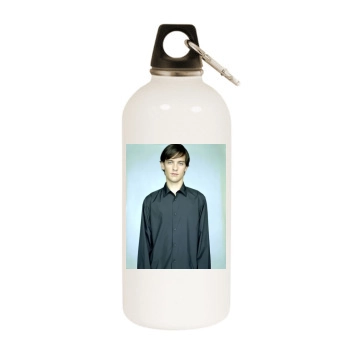 Tobey Maguire White Water Bottle With Carabiner