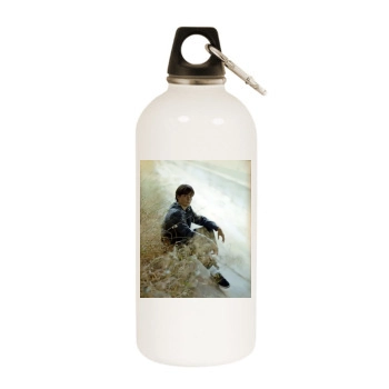 Tobey Maguire White Water Bottle With Carabiner