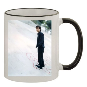 Tobey Maguire 11oz Colored Rim & Handle Mug