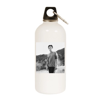 Tobey Maguire White Water Bottle With Carabiner