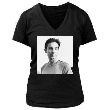 Tobey Maguire Women's Deep V-Neck TShirt