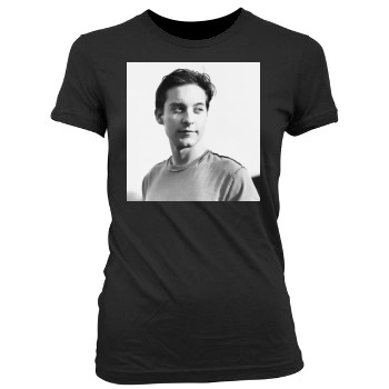 Tobey Maguire Women's Junior Cut Crewneck T-Shirt