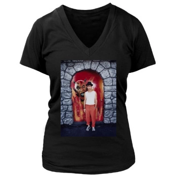 Tobey Maguire Women's Deep V-Neck TShirt