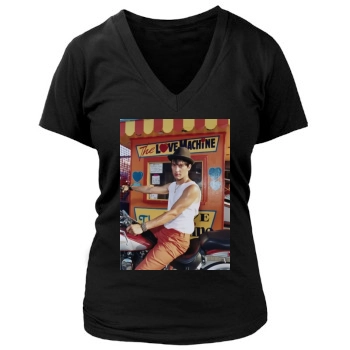 Tobey Maguire Women's Deep V-Neck TShirt