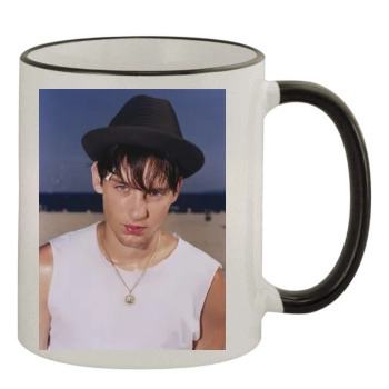 Tobey Maguire 11oz Colored Rim & Handle Mug