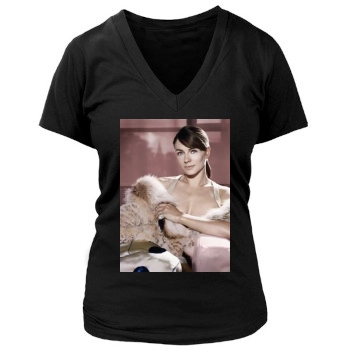 Elizabeth Hurley Women's Deep V-Neck TShirt