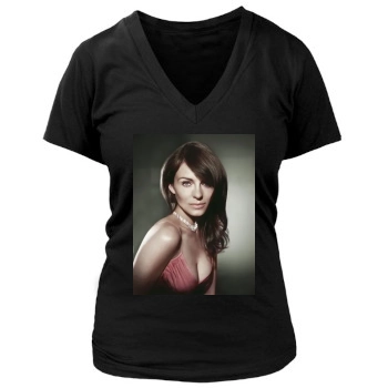 Elizabeth Hurley Women's Deep V-Neck TShirt