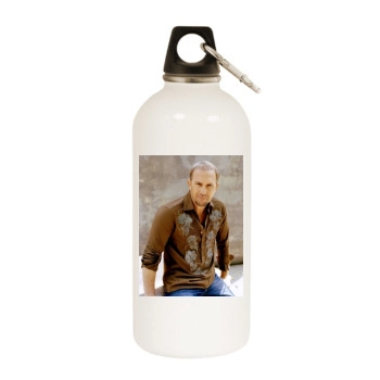 Kevin Costner White Water Bottle With Carabiner