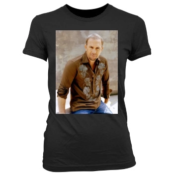 Kevin Costner Women's Junior Cut Crewneck T-Shirt