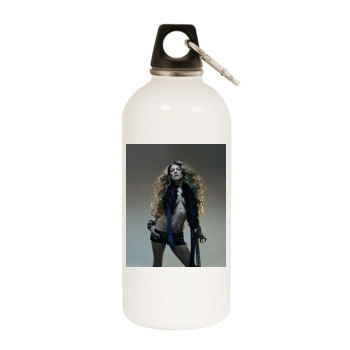 Fergie White Water Bottle With Carabiner