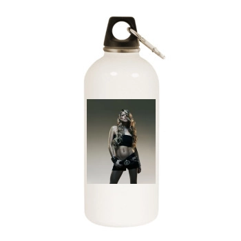 Fergie White Water Bottle With Carabiner