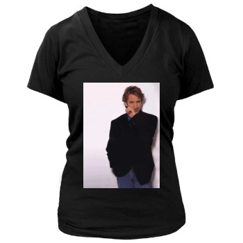 Alan Rickman Women's Deep V-Neck TShirt