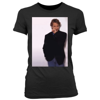 Alan Rickman Women's Junior Cut Crewneck T-Shirt