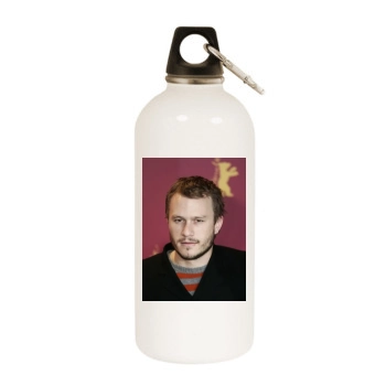 Heath Ledger White Water Bottle With Carabiner