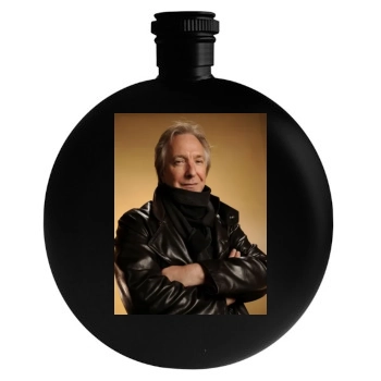 Alan Rickman Round Flask