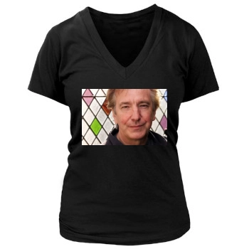 Alan Rickman Women's Deep V-Neck TShirt