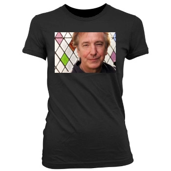 Alan Rickman Women's Junior Cut Crewneck T-Shirt