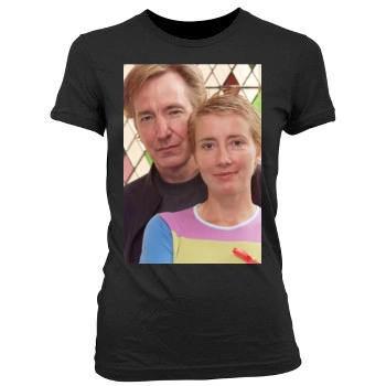 Alan Rickman Women's Junior Cut Crewneck T-Shirt