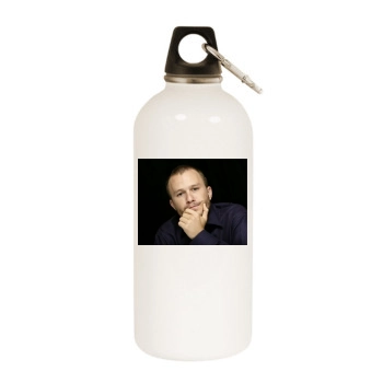 Heath Ledger White Water Bottle With Carabiner