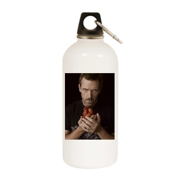 Hugh Laurie White Water Bottle With Carabiner