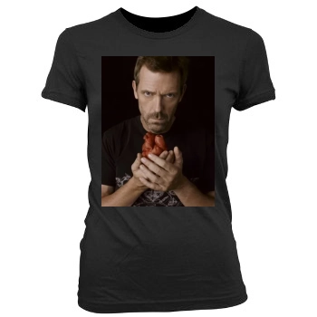 Hugh Laurie Women's Junior Cut Crewneck T-Shirt