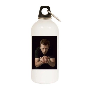 Hugh Laurie White Water Bottle With Carabiner