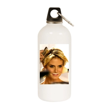 Heidi Klum White Water Bottle With Carabiner