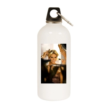 Heidi Klum White Water Bottle With Carabiner