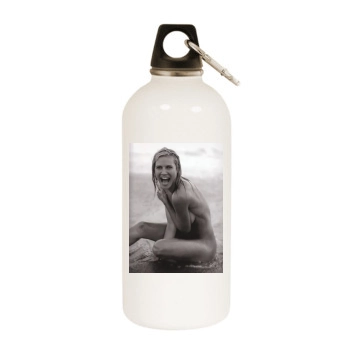 Heidi Klum White Water Bottle With Carabiner