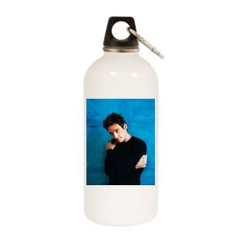 Hugh Jackman White Water Bottle With Carabiner