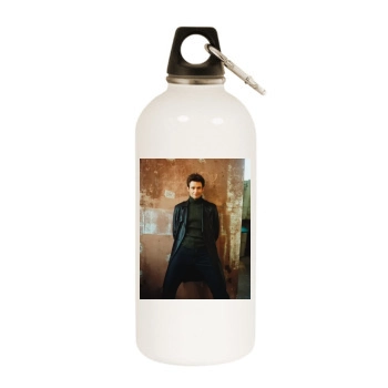 Hugh Jackman White Water Bottle With Carabiner