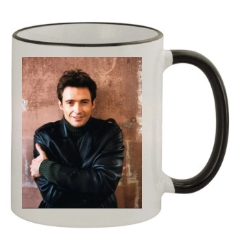 Hugh Jackman 11oz Colored Rim & Handle Mug