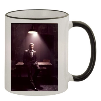 Hugh Jackman 11oz Colored Rim & Handle Mug