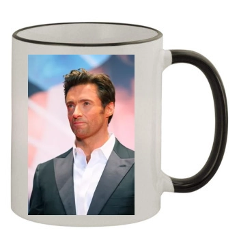 Hugh Jackman 11oz Colored Rim & Handle Mug