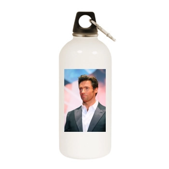 Hugh Jackman White Water Bottle With Carabiner