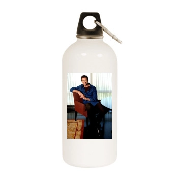 Hugh Jackman White Water Bottle With Carabiner