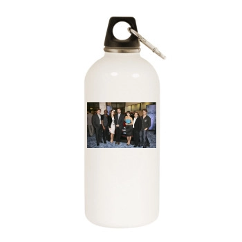 Hugh Laurie White Water Bottle With Carabiner