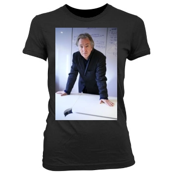 Alan Rickman Women's Junior Cut Crewneck T-Shirt