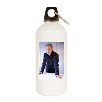 Alan Rickman White Water Bottle With Carabiner