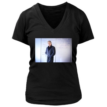 Alan Rickman Women's Deep V-Neck TShirt