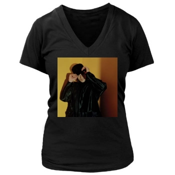 Adrien Brody Women's Deep V-Neck TShirt