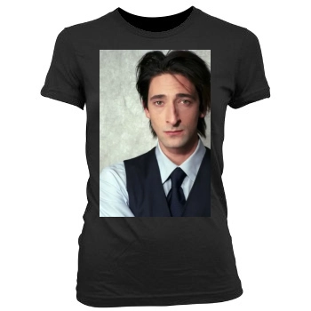 Adrien Brody Women's Junior Cut Crewneck T-Shirt