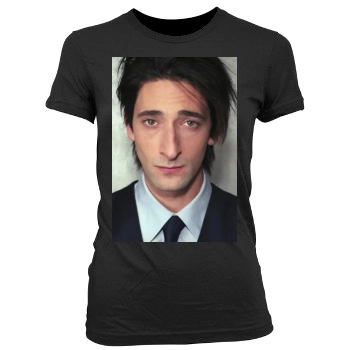 Adrien Brody Women's Junior Cut Crewneck T-Shirt