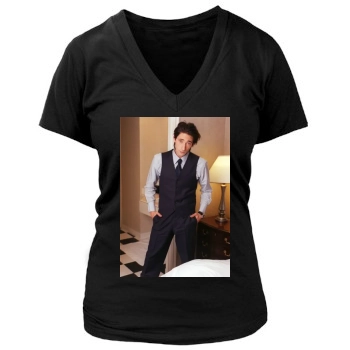 Adrien Brody Women's Deep V-Neck TShirt