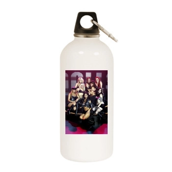 The Pussycat Dolls White Water Bottle With Carabiner