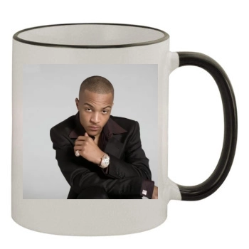 T.I. 11oz Colored Rim & Handle Mug