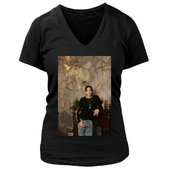 Adrien Brody Women's Deep V-Neck TShirt