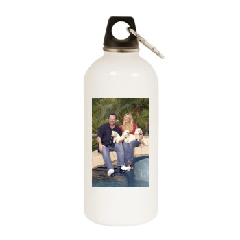 Tom Arnold White Water Bottle With Carabiner