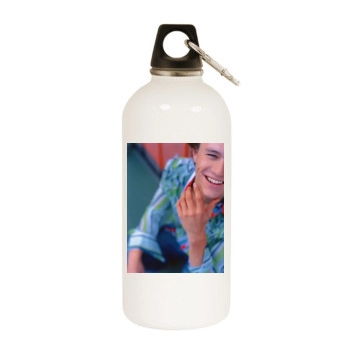 Heath Ledger White Water Bottle With Carabiner